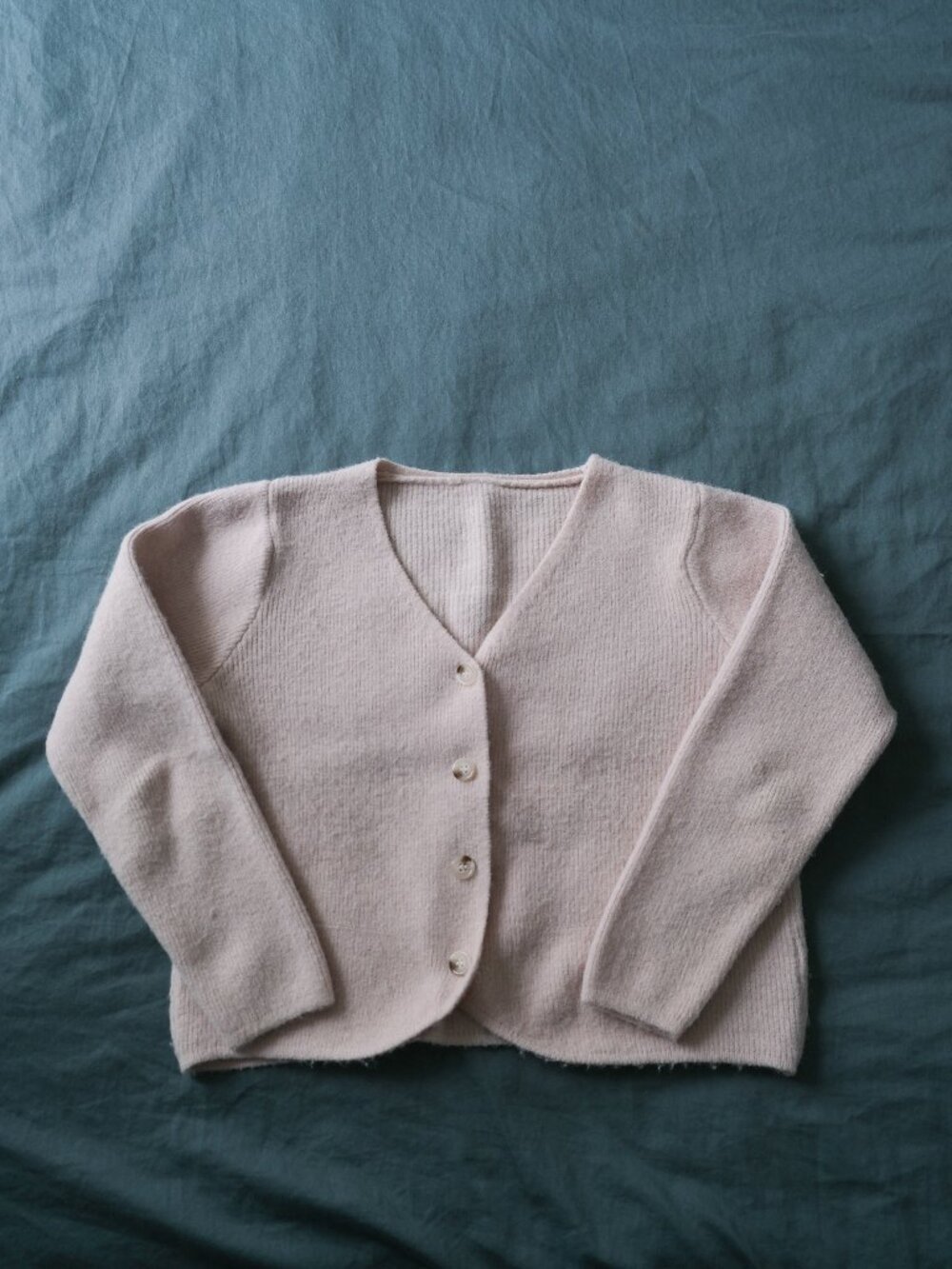 Cropped Cream Cardigan Sweater
